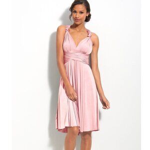 $450 TWOBIRDS BRIDESMAID SET Convertible Jersey DRESS BANDEAU TOP PINK A (0-12)